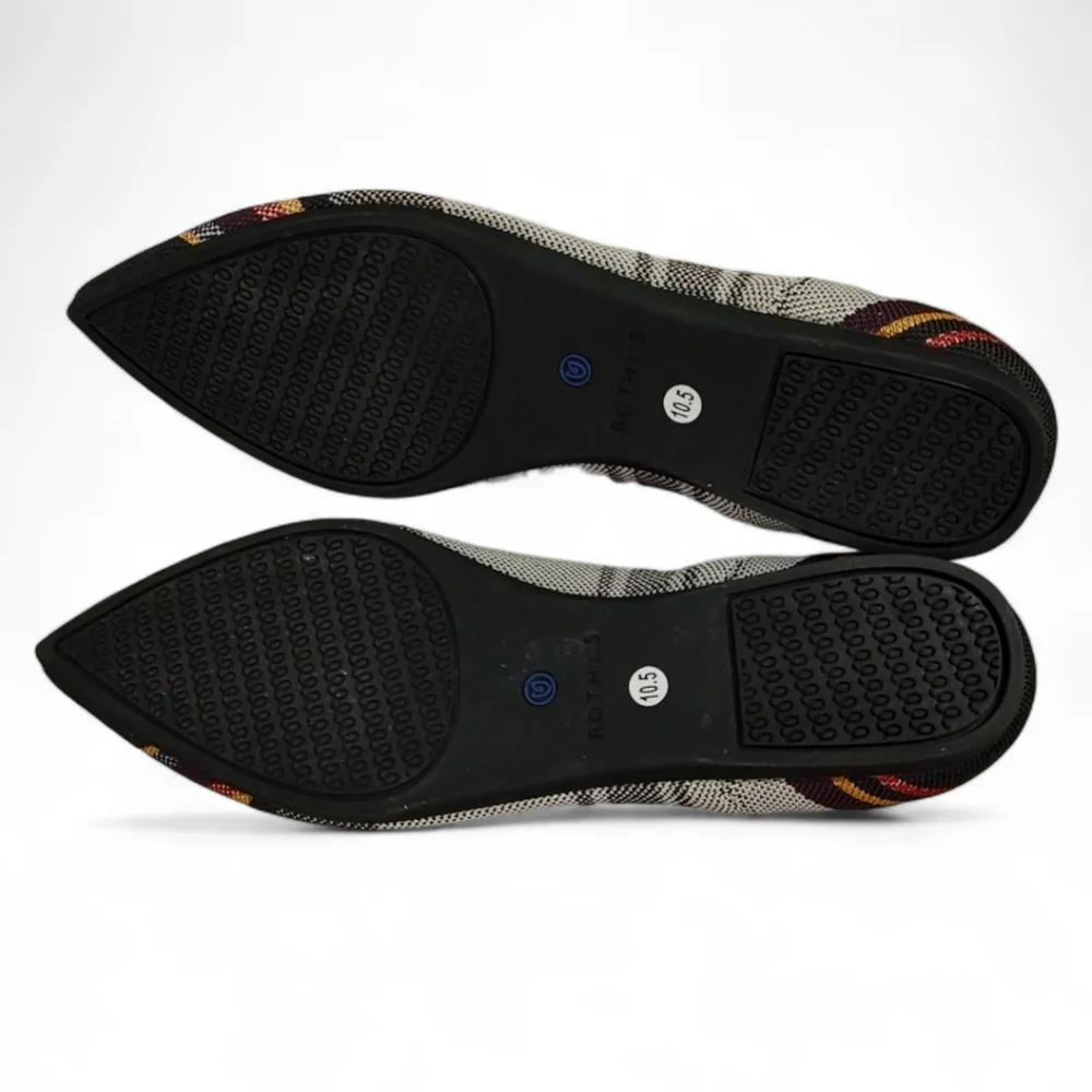 NEW Rothy's The Point Inverse Stripe Gray & Multicolor Flats Women's Size 10.5 - Picture 9 of 11